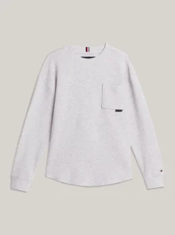 T-Shirty I Koszulki Polo*Tommy Hilfiger Longsleeve Z Logo Hilfiger Monotype LIGHT GREY HEATHER