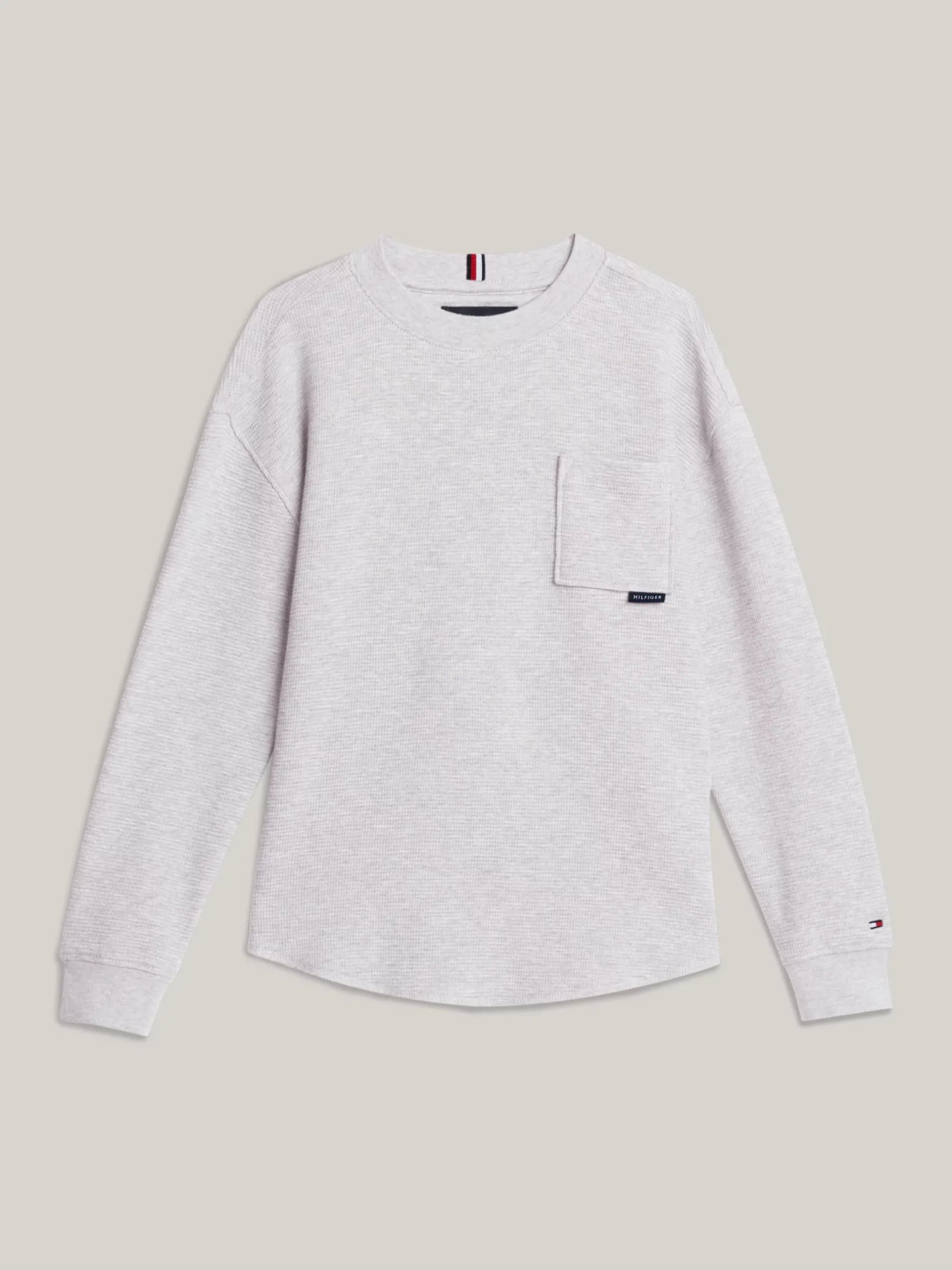 T-Shirty I Koszulki Polo*Tommy Hilfiger Longsleeve Z Logo Hilfiger Monotype LIGHT GREY HEATHER
