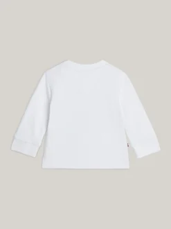 Dziewczynki|Chłopcy*Tommy Hilfiger Longsleeve Z Nadrukiem Z Logo WHITE