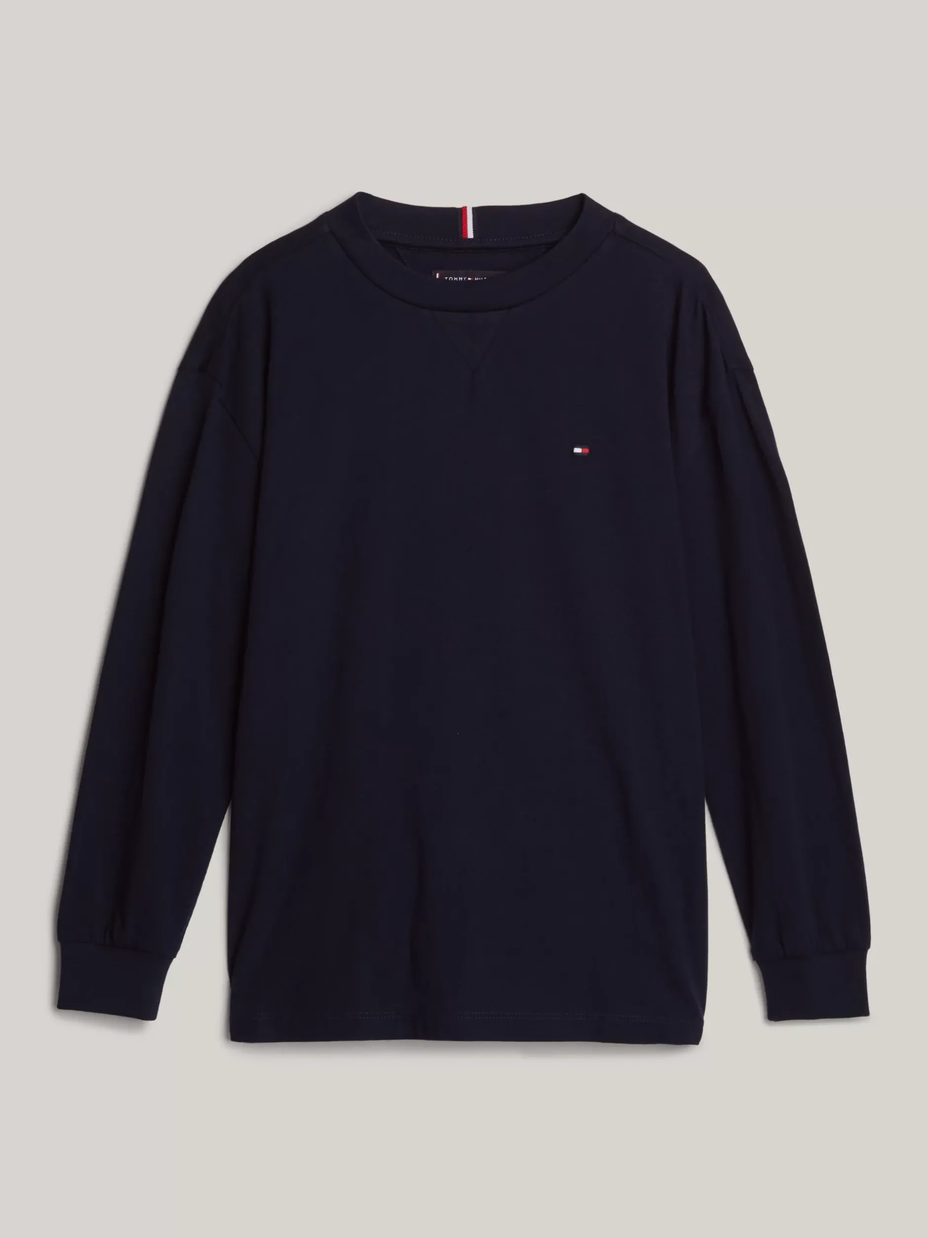 T-Shirty I Koszulki Polo*Tommy Hilfiger Longsleeve Z Okrągłym Dekoltem DESERT SKY