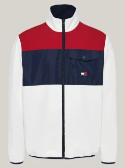 Bluzy Dresowe & Z Kapturem*Tommy Hilfiger Luźna Bluza Z Dzianiny Z Blokami Kolorów REGATTA RED / DARK NIGHT NAVY