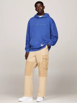 Bluzy Dresowe & Z Kapturem*Tommy Hilfiger Luźna Bluza Z Kapturem I Logo BRIGHT BLUE