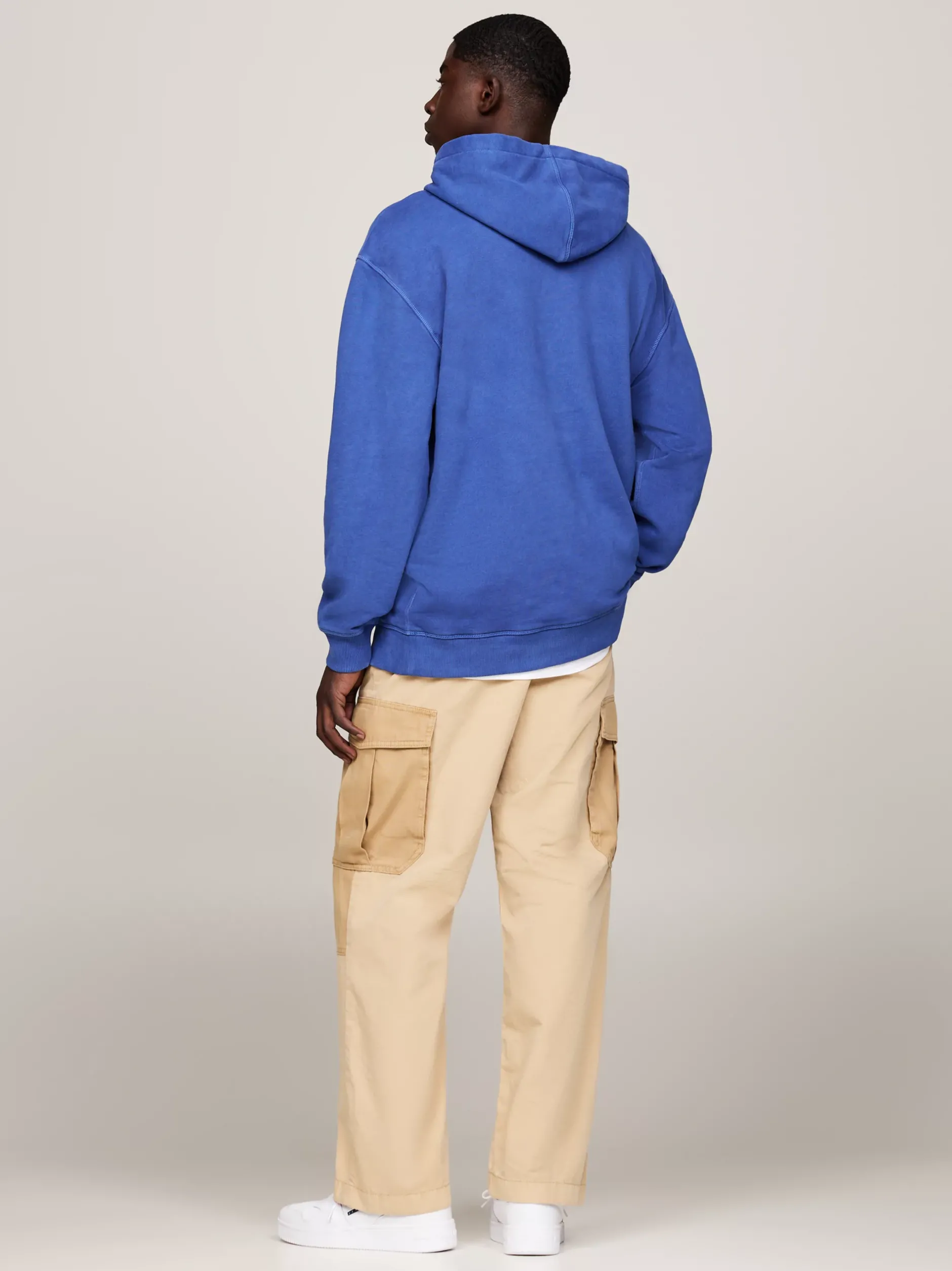 Bluzy Dresowe & Z Kapturem*Tommy Hilfiger Luźna Bluza Z Kapturem I Logo BRIGHT BLUE