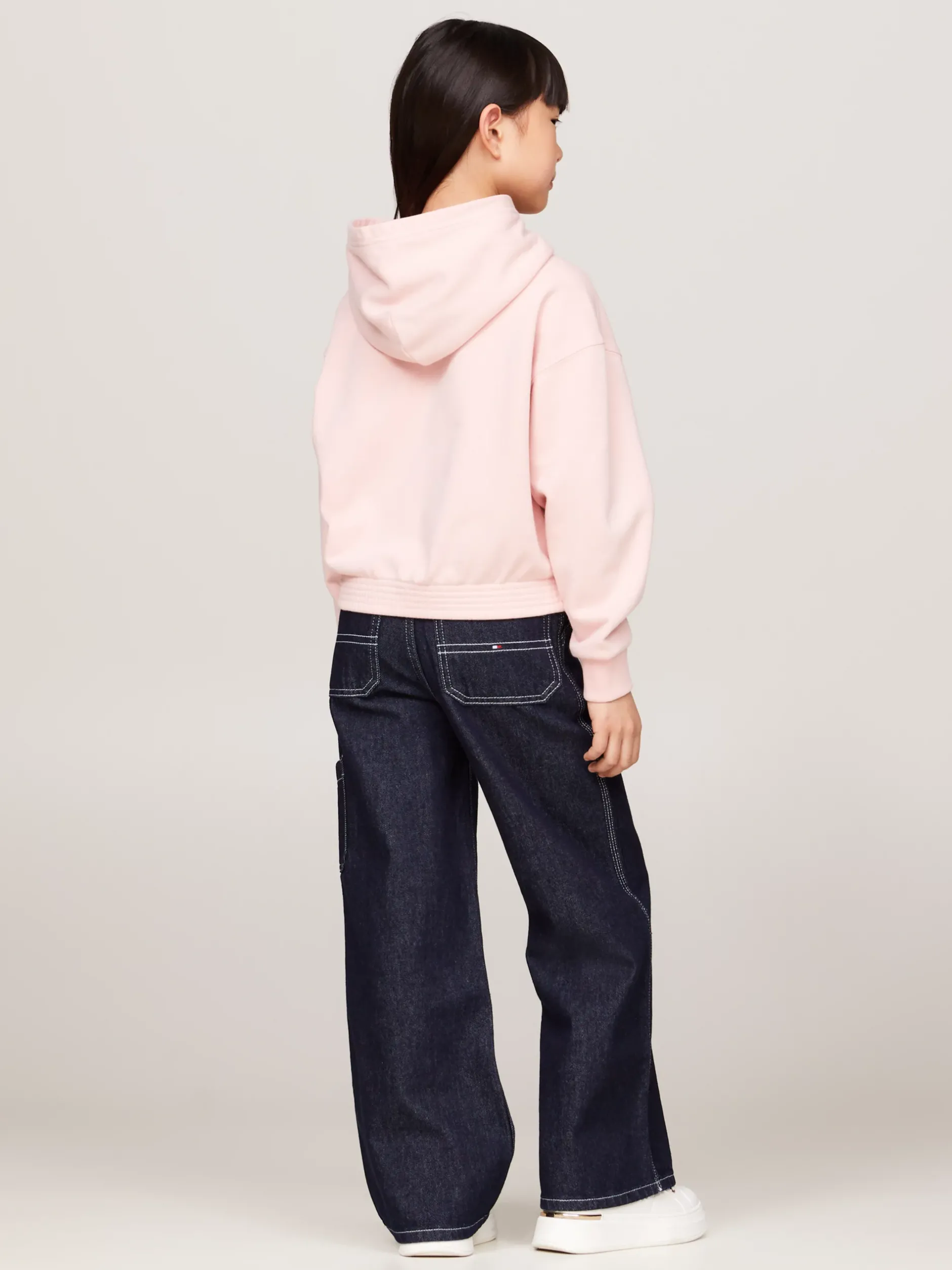Bluzy Dresowe I Z Kapturem*Tommy Hilfiger Luźna Bluza Z Kapturem I Logo Hilfiger SOFT ROSE