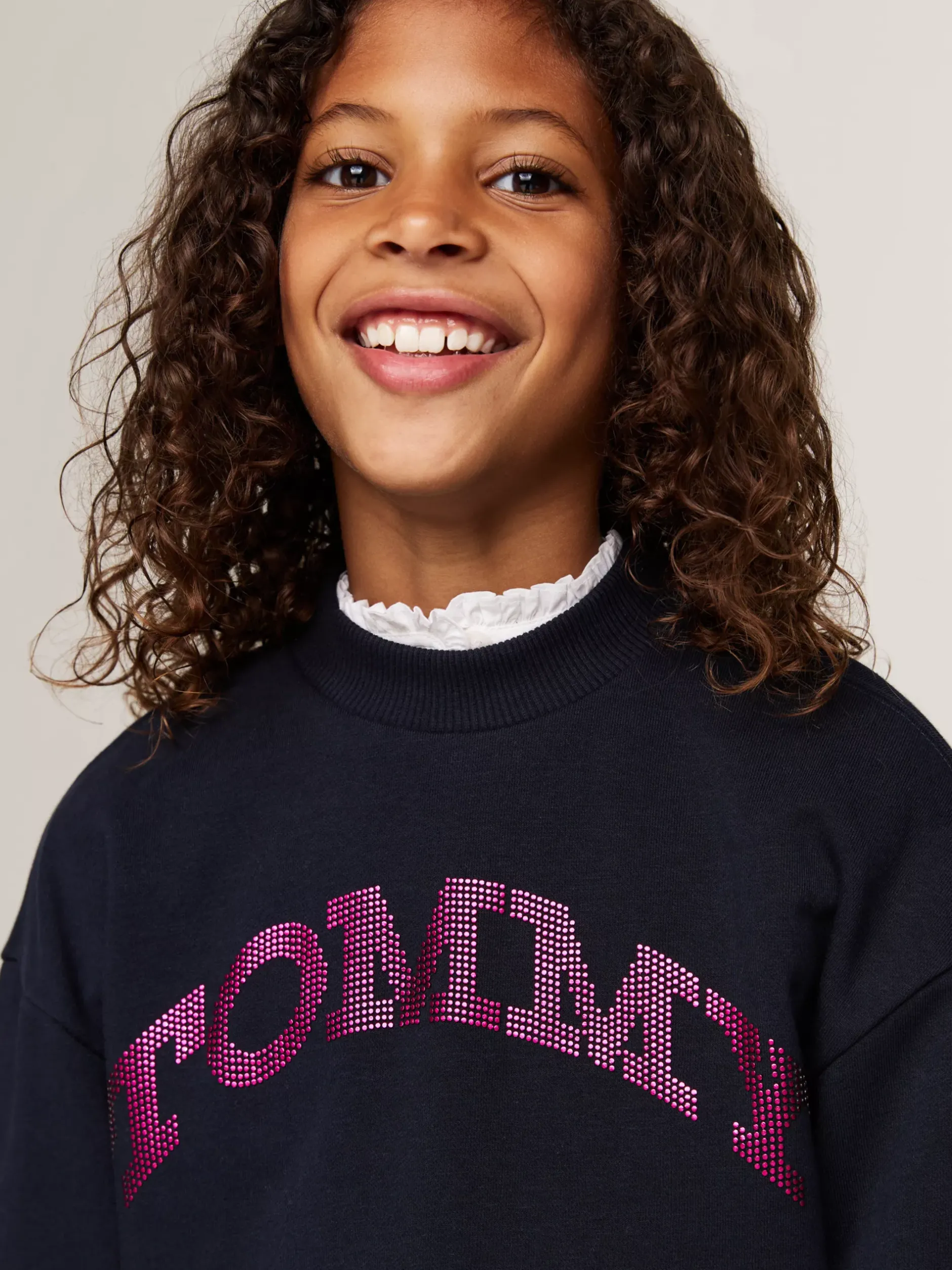 Bluzy Dresowe I Z Kapturem*Tommy Hilfiger Luźna Bluza Z Logo W Stylu Varsity DESERT SKY