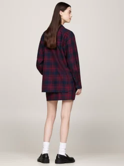Koszule & Bluzki*Tommy Hilfiger Luźna Koszula W Szkocką Kratę ROUGE WINTER CHECK
