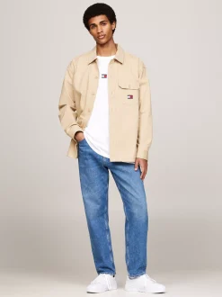 Koszule*Tommy Hilfiger Luźna Koszula Wierzchnia Z Kieszenią GENTLE GOLD