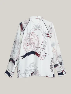 Koszule & Bluzki*Tommy Hilfiger Luźna Koszula Z Nadrukiem Emblematu IVORY
