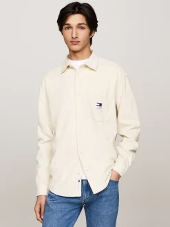 Koszule*Tommy Hilfiger Luźna Koszula Ze Sztruksu NEWSPRINT