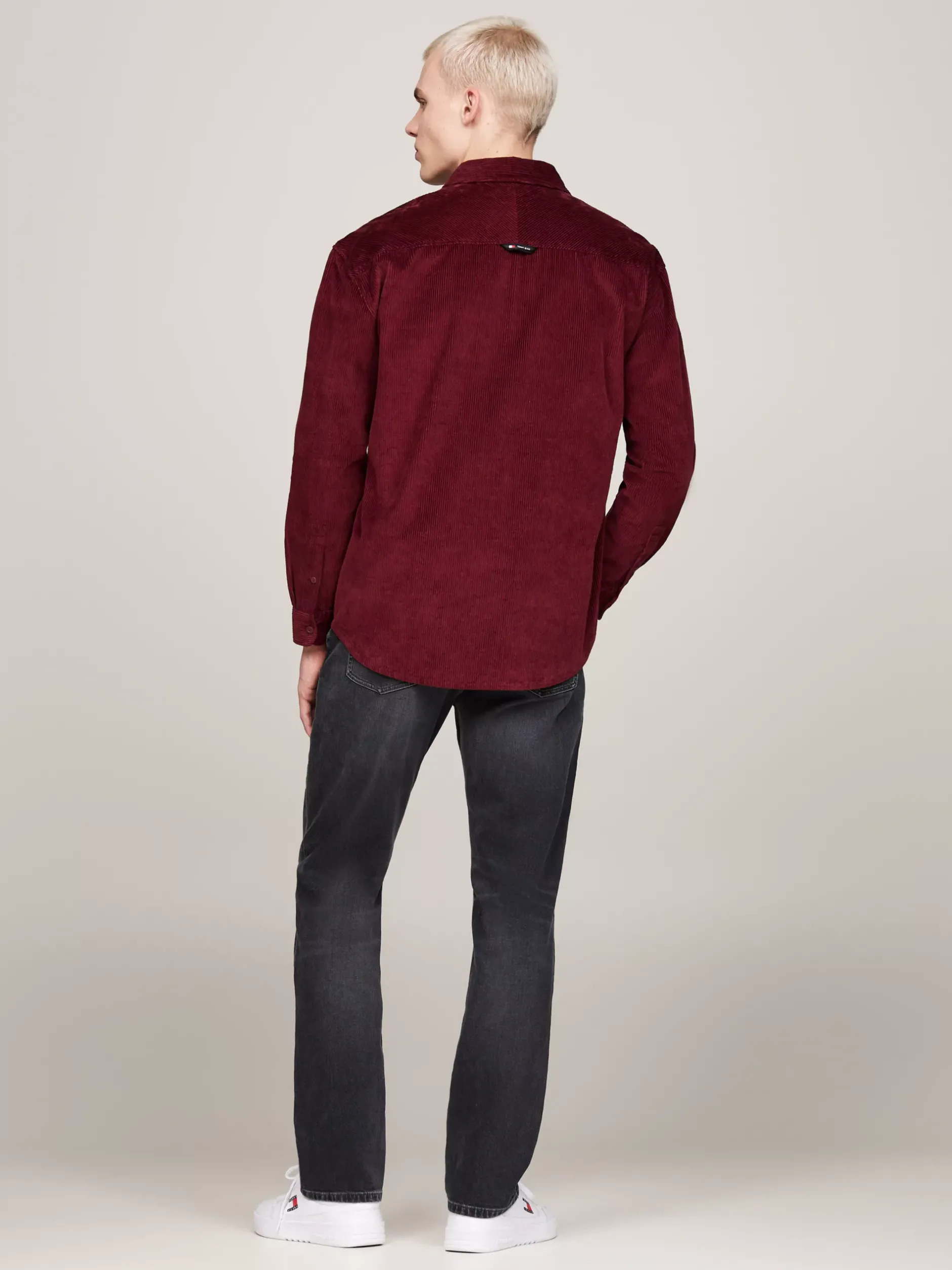 Koszule*Tommy Hilfiger Luźna Koszula Ze Sztruksu DEEP ROUGE