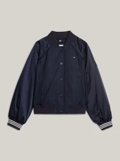 Kurtki I Płaszcze*Tommy Hilfiger Luźna Kurtka Bomber W Stylu Varsity DESERT SKY