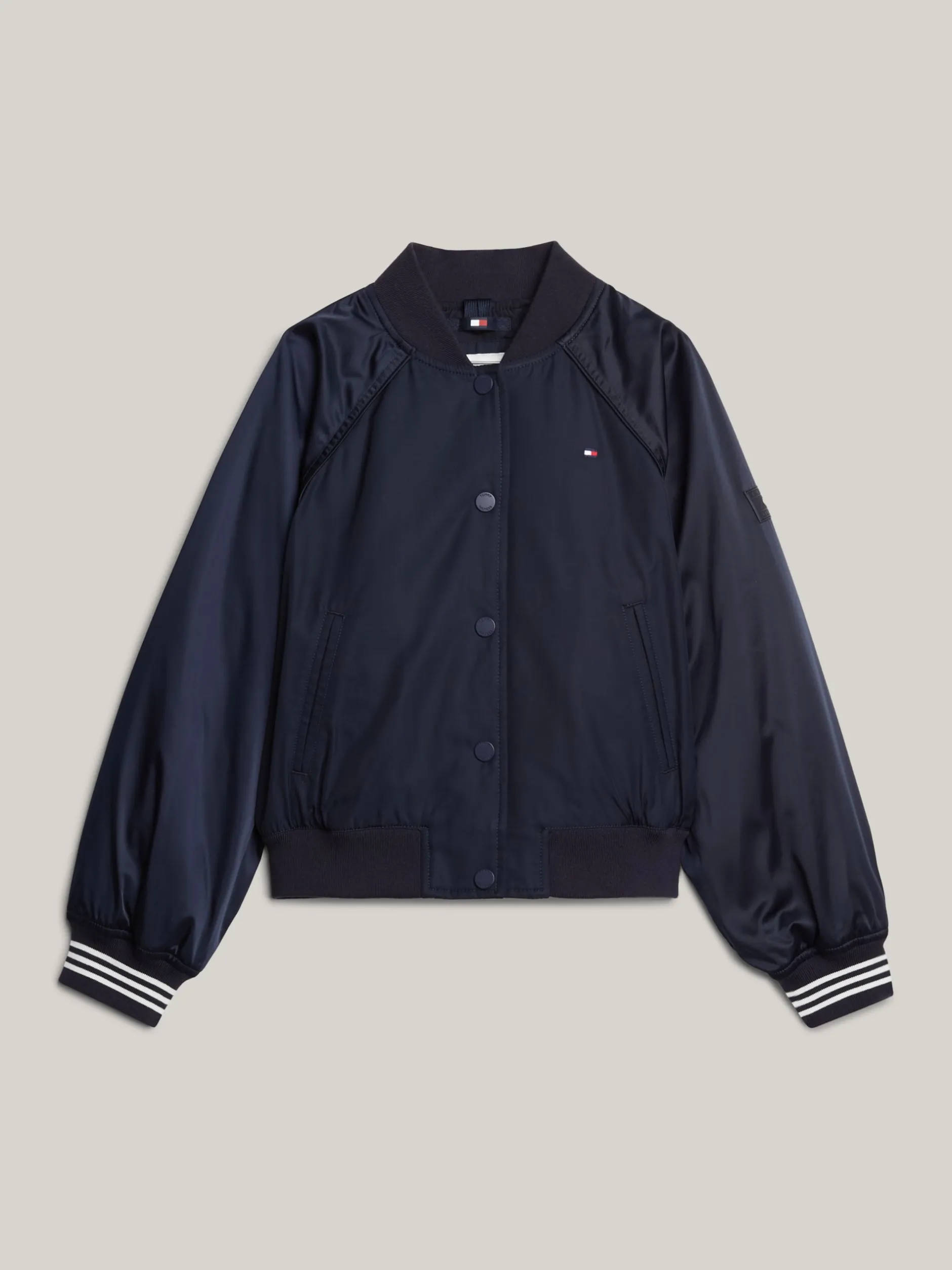 Kurtki I Płaszcze*Tommy Hilfiger Luźna Kurtka Bomber W Stylu Varsity DESERT SKY