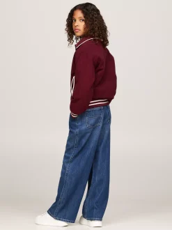 Kurtki I Płaszcze*Tommy Hilfiger Luźna Kurtka Bomber Ze Sztruksu DEEP ROUGE