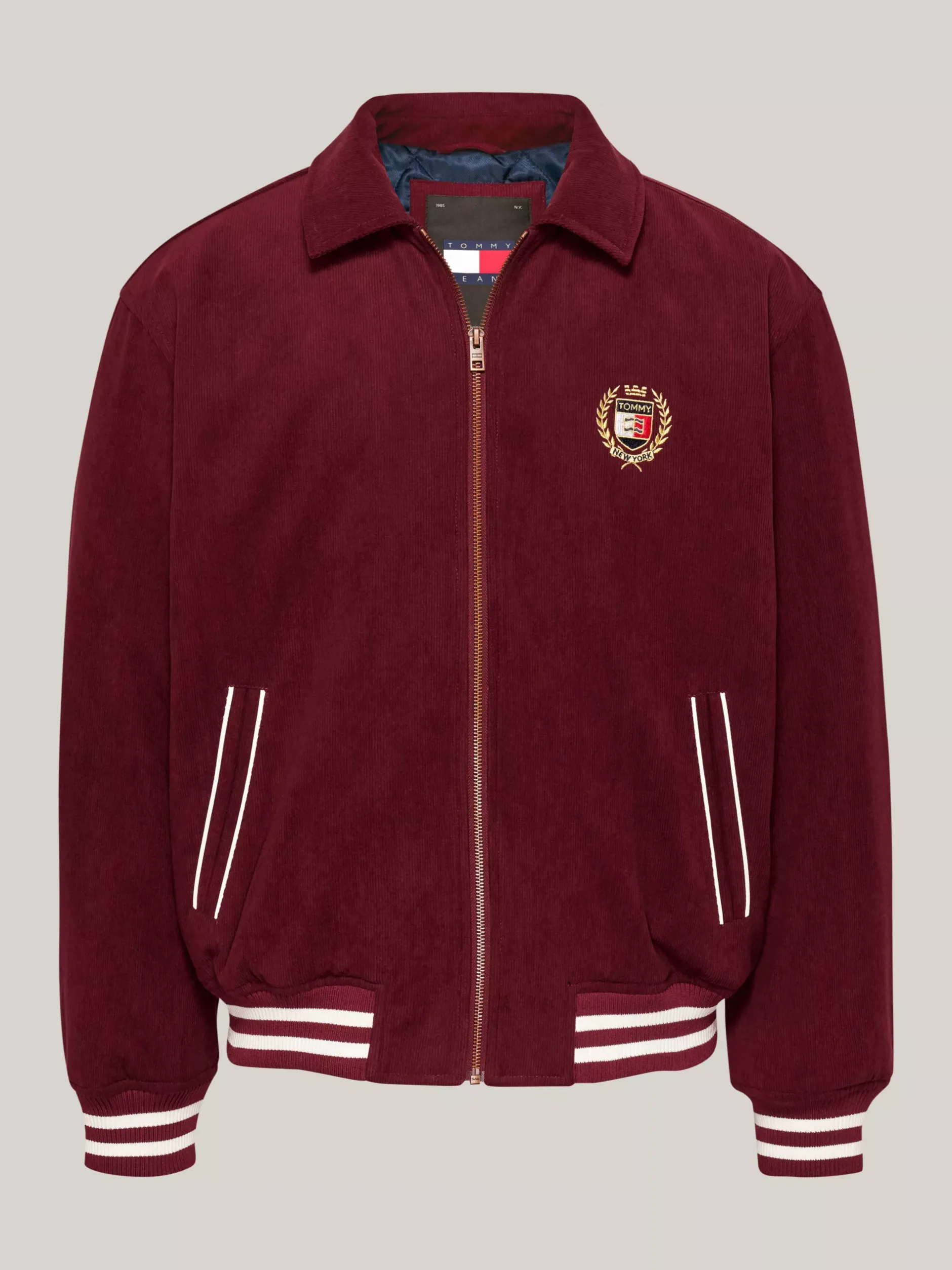 Kurtki & Płaszcze|Bomberki*Tommy Hilfiger Luźna Kurtka Ze Sztruksu DEEP ROUGE