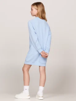 Sukienki*Tommy Hilfiger Luźna Sukienka Dzianinowa Essential Z Logo VESSEL BLUE