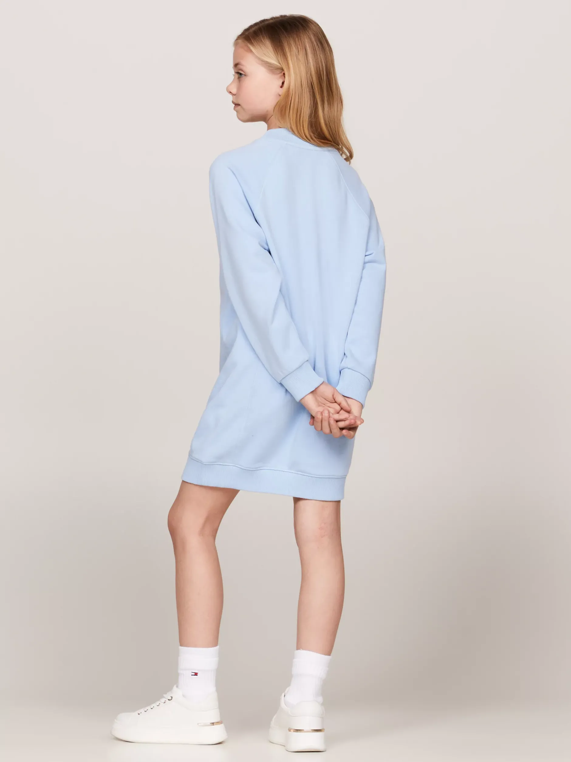 Sukienki*Tommy Hilfiger Luźna Sukienka Dzianinowa Essential Z Logo VESSEL BLUE