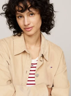 Koszule & Bluzki*Tommy Hilfiger Luźna Sztruksowa Koszula Wierzchnia GENTLE GOLD