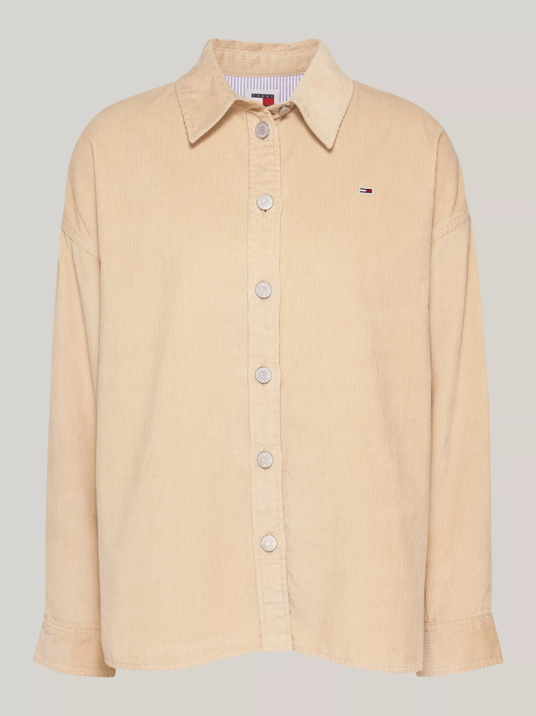Koszule & Bluzki*Tommy Hilfiger Luźna Sztruksowa Koszula Wierzchnia GENTLE GOLD