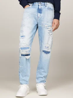 Jeansy*Tommy Hilfiger Luźne Jeansy Isaac Z Efektem Znoszenia DENIM LIGHT