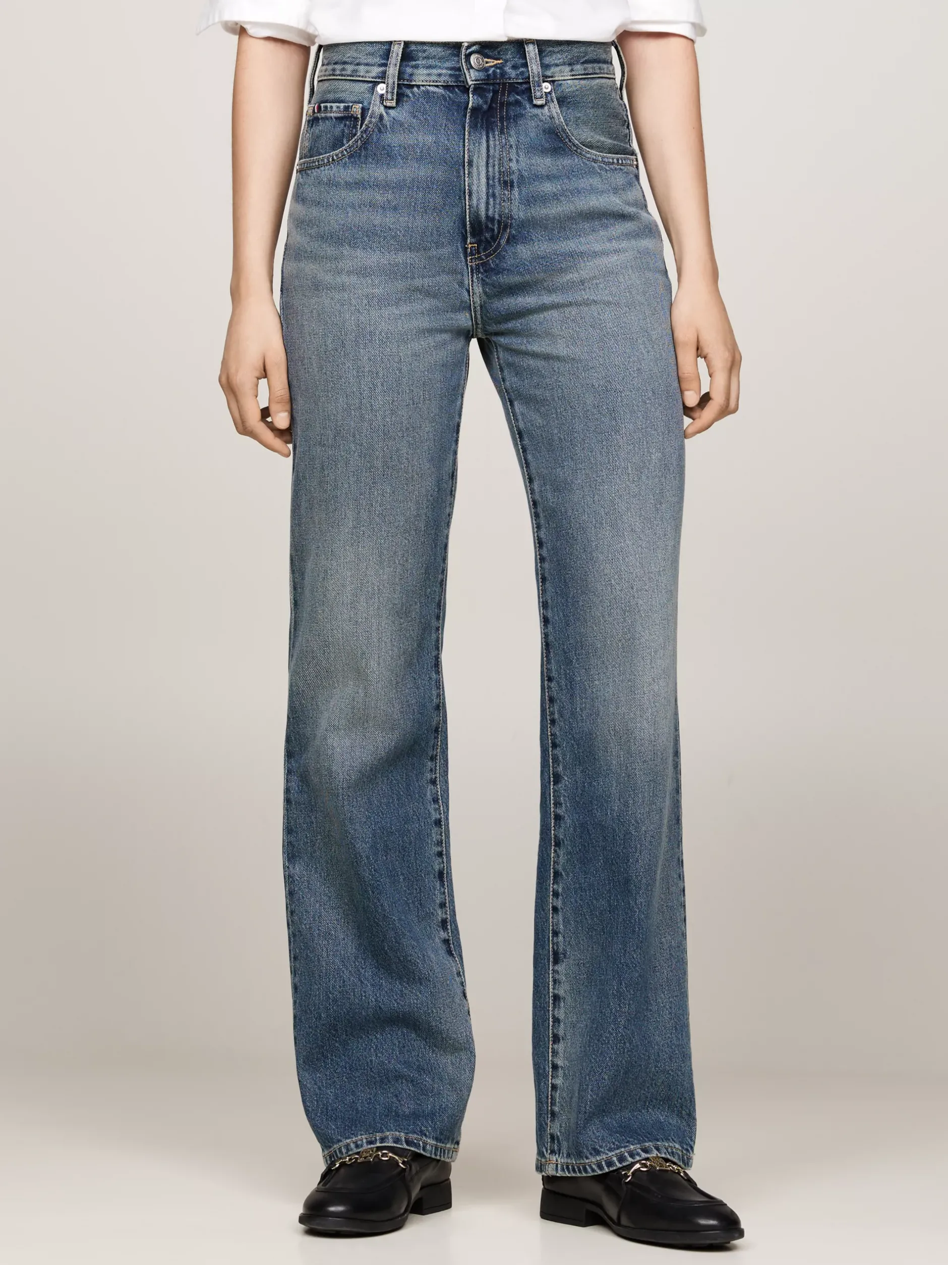 Jeansy*Tommy Hilfiger Luźne Jeansy Z Rozszerzaną Nogawką PAT