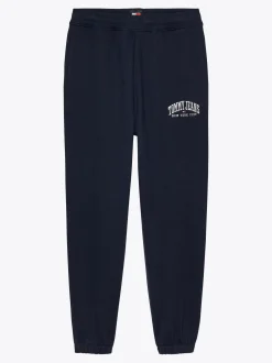 Spodnie*Tommy Hilfiger Luźne Joggery Z Logo W Stylu Varisty DARK NIGHT NAVY