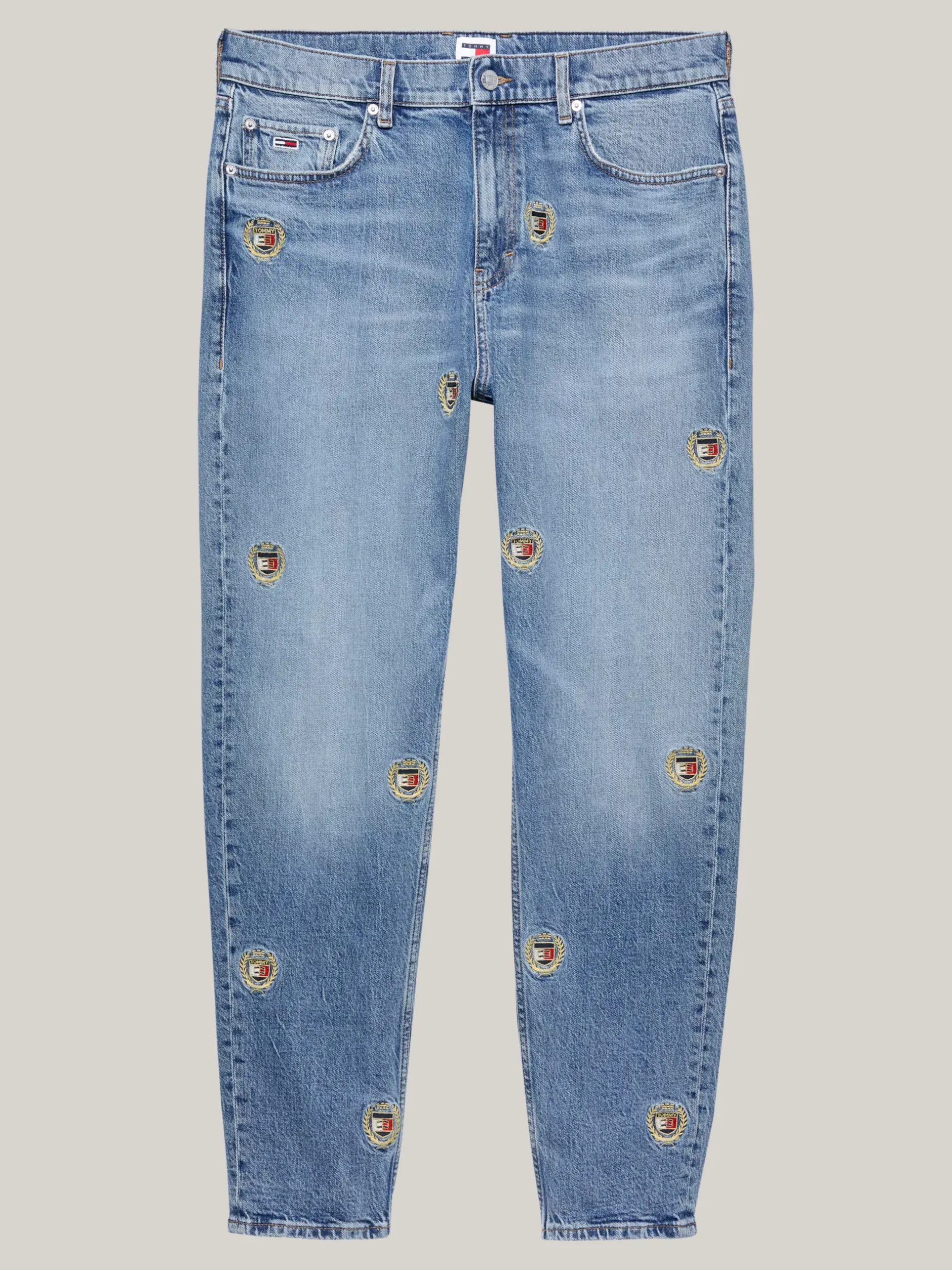 Jeansy*Tommy Hilfiger Luźne Spodnie Isaac Ze Zwężanymi Nogawkami DENIM MEDIUM
