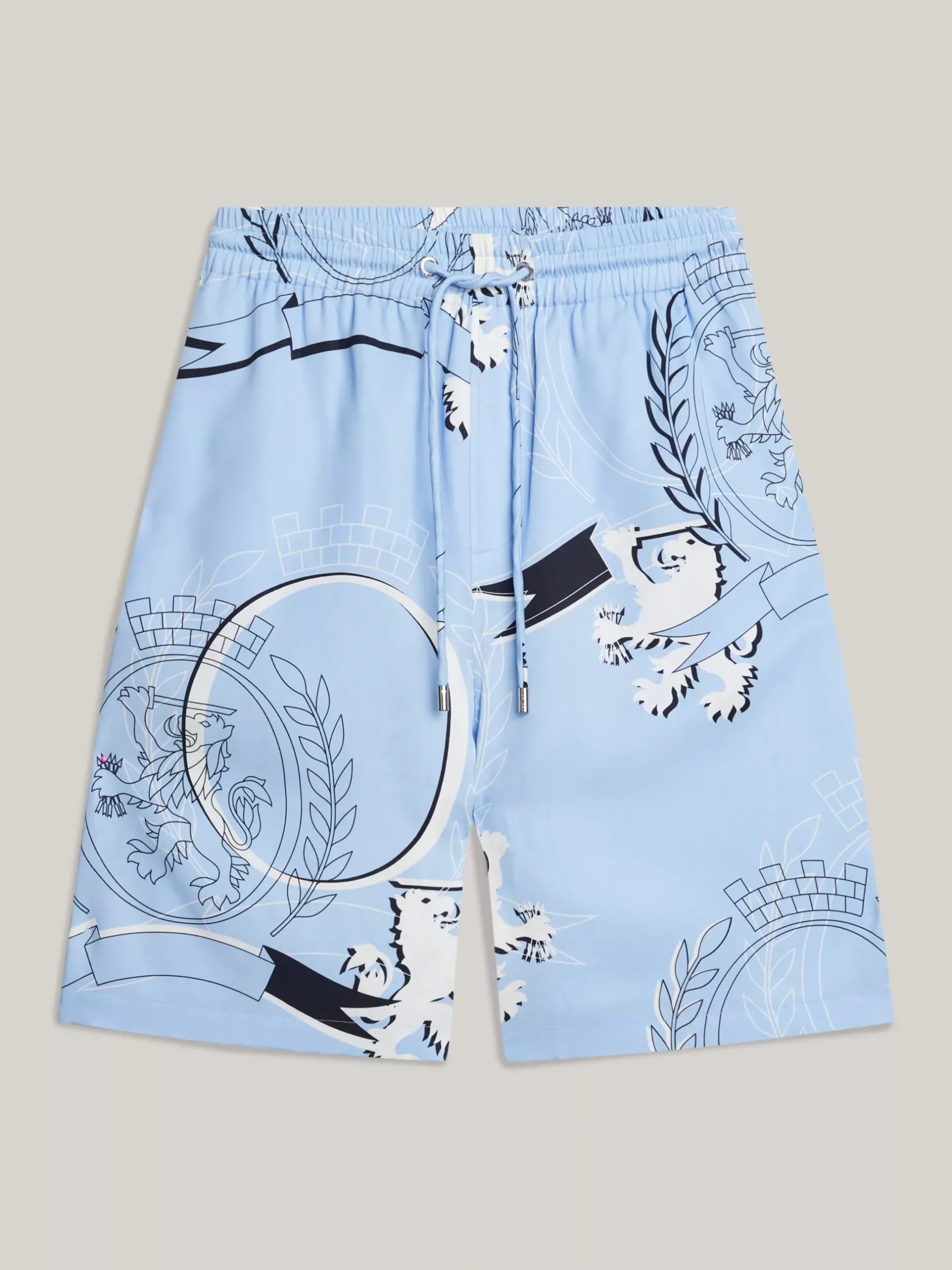 Szorty*Tommy Hilfiger Luźne Szorty We Wzór Z Emblematem VESSEL BLUE