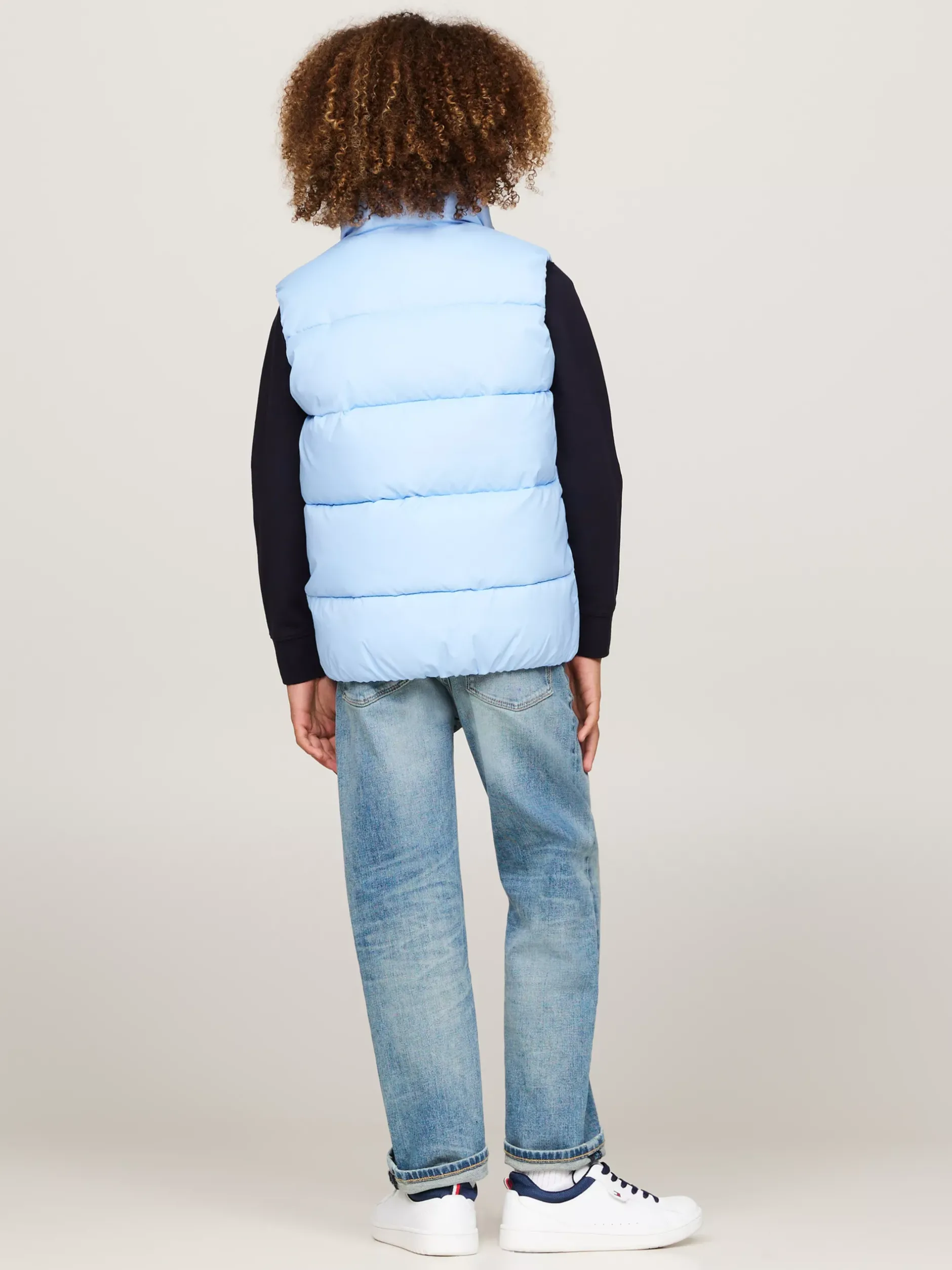 Kurtki*Tommy Hilfiger Luźny Ocieplany Bezrękawnik VESSEL BLUE