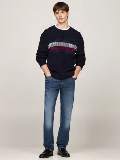 Swetry Z Okrągłym Dekoltem|Swetry*Tommy Hilfiger Luźny Sweter O Grubym Splocie DESERT SKY