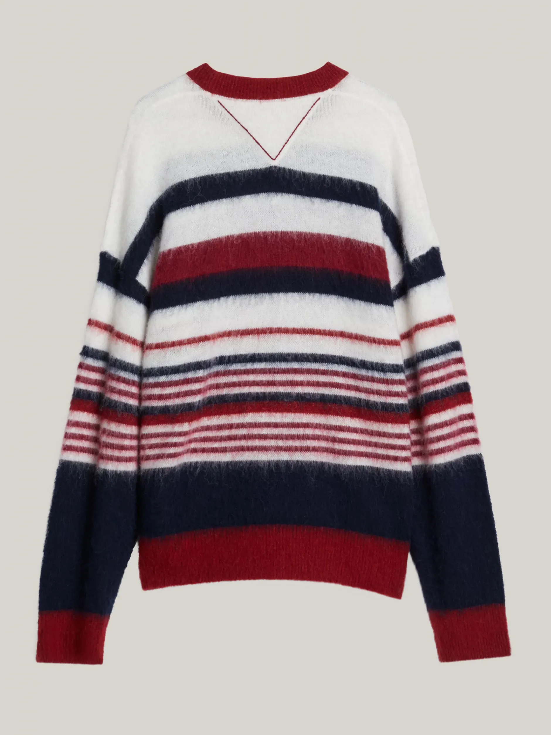 Swetry Z Okrągłym Dekoltem|Swetry*Tommy Hilfiger Luźny Sweter Z Wełną Alpaki I Emblematem ROUGE STRIPE