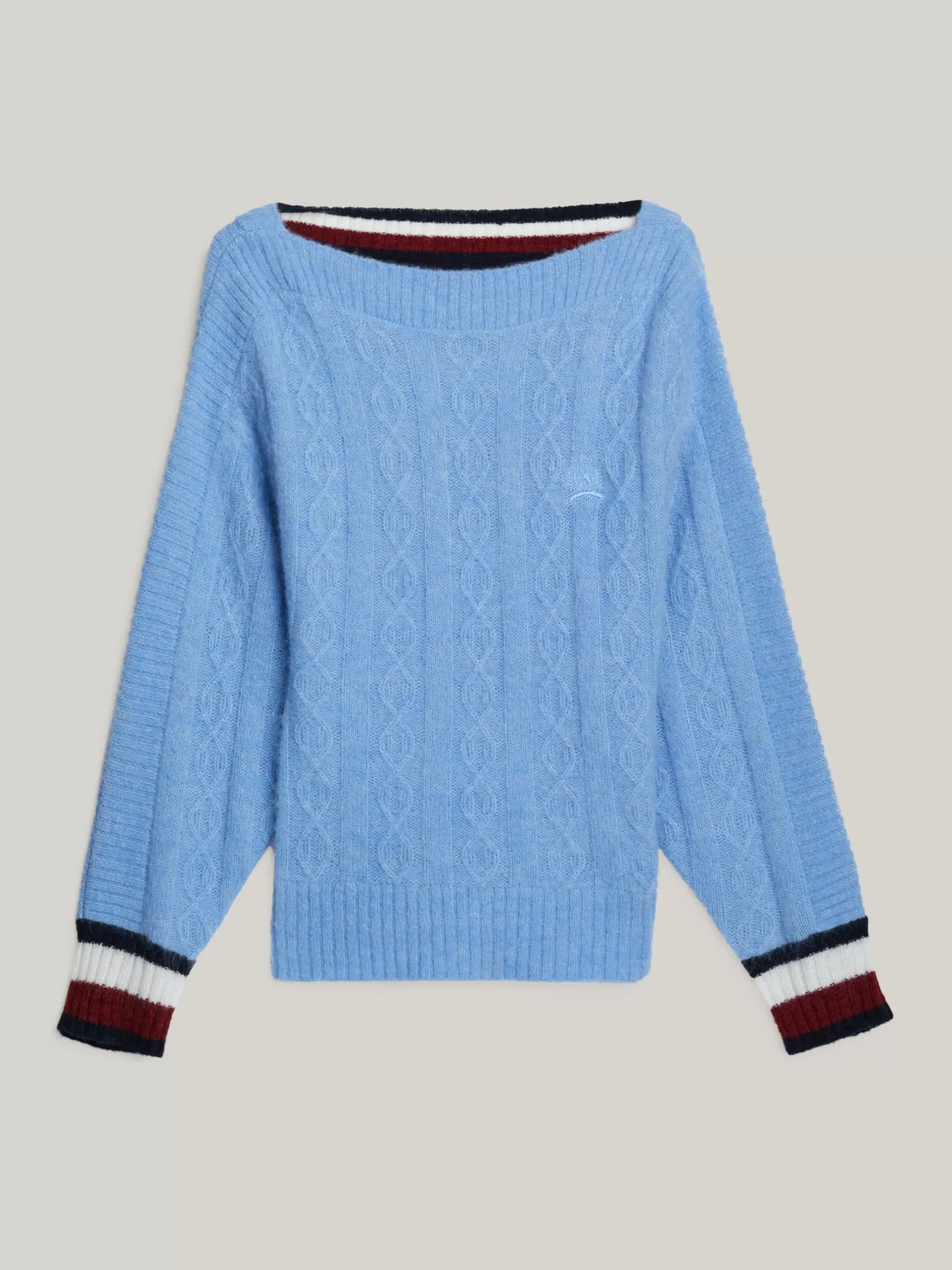 Dzianina|Swetry*Tommy Hilfiger Luźny Sweter Z Wycięciem Z Tyłu I Emblematem VESSEL BLUE