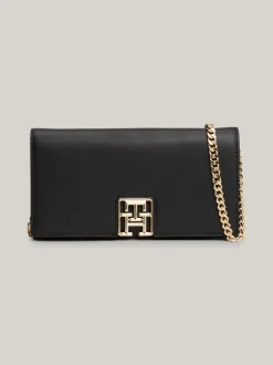 Portfele & Breloczki Do Kluczy*Tommy Hilfiger Mała Torebka Na Ramię Z łańcuszkiem BLACK