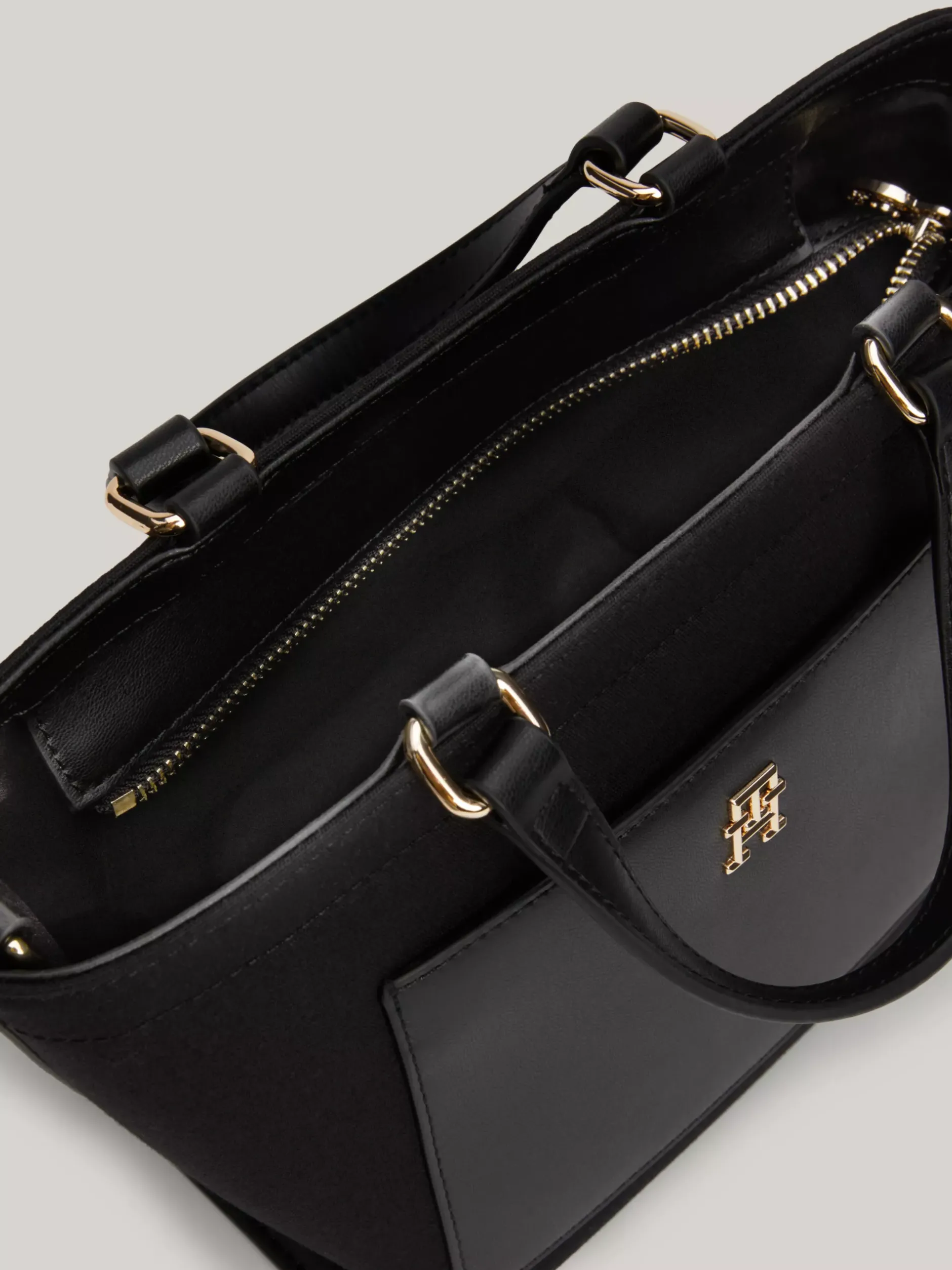 Torebki Tote*Tommy Hilfiger Mała Torebka Typu Tote Z Kieszenią BLACK