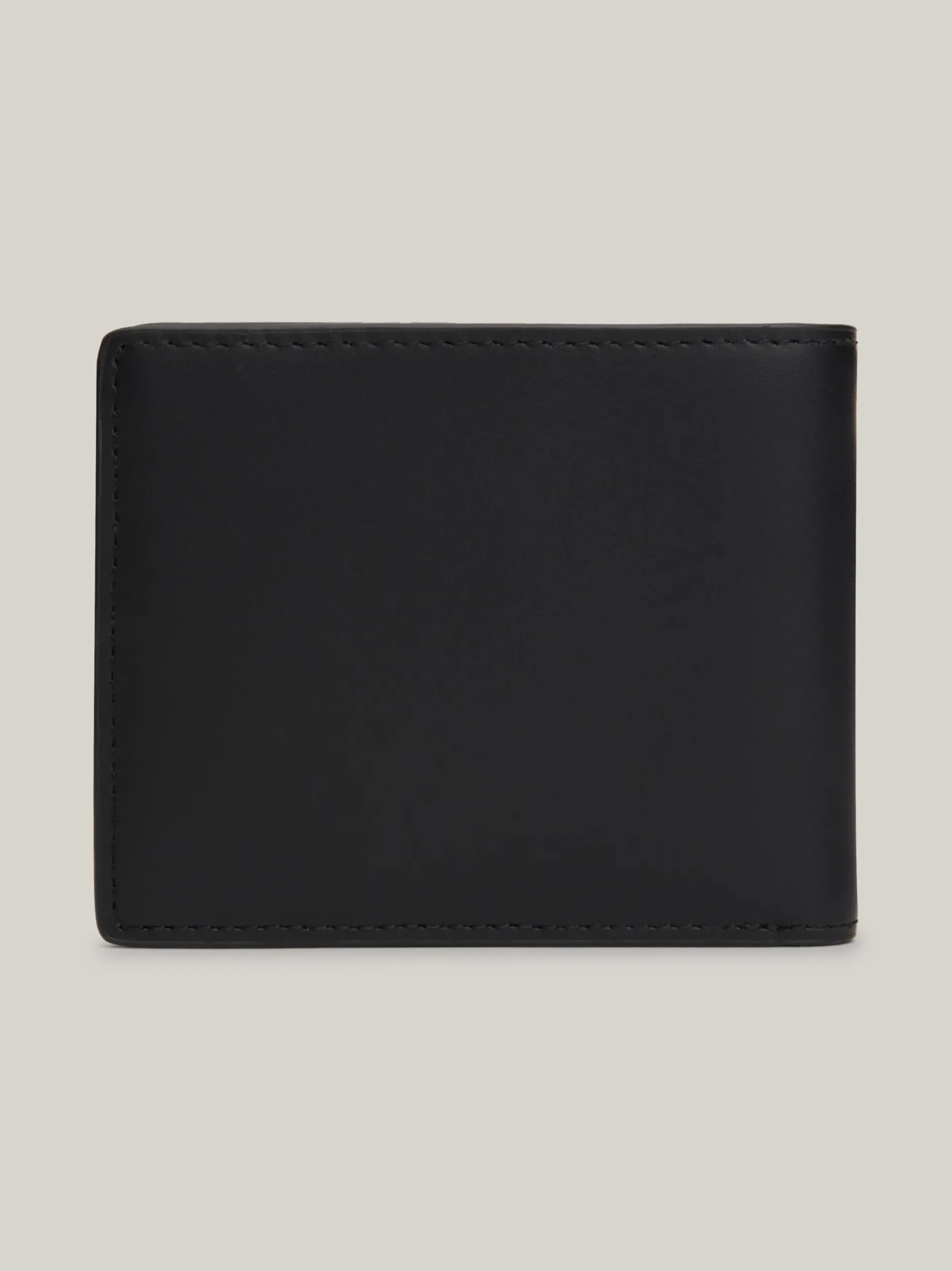 Portfele & Breloczki Do Kluczy*Tommy Hilfiger Małe Skórzane Etui Na Karty Z Logo BLACK