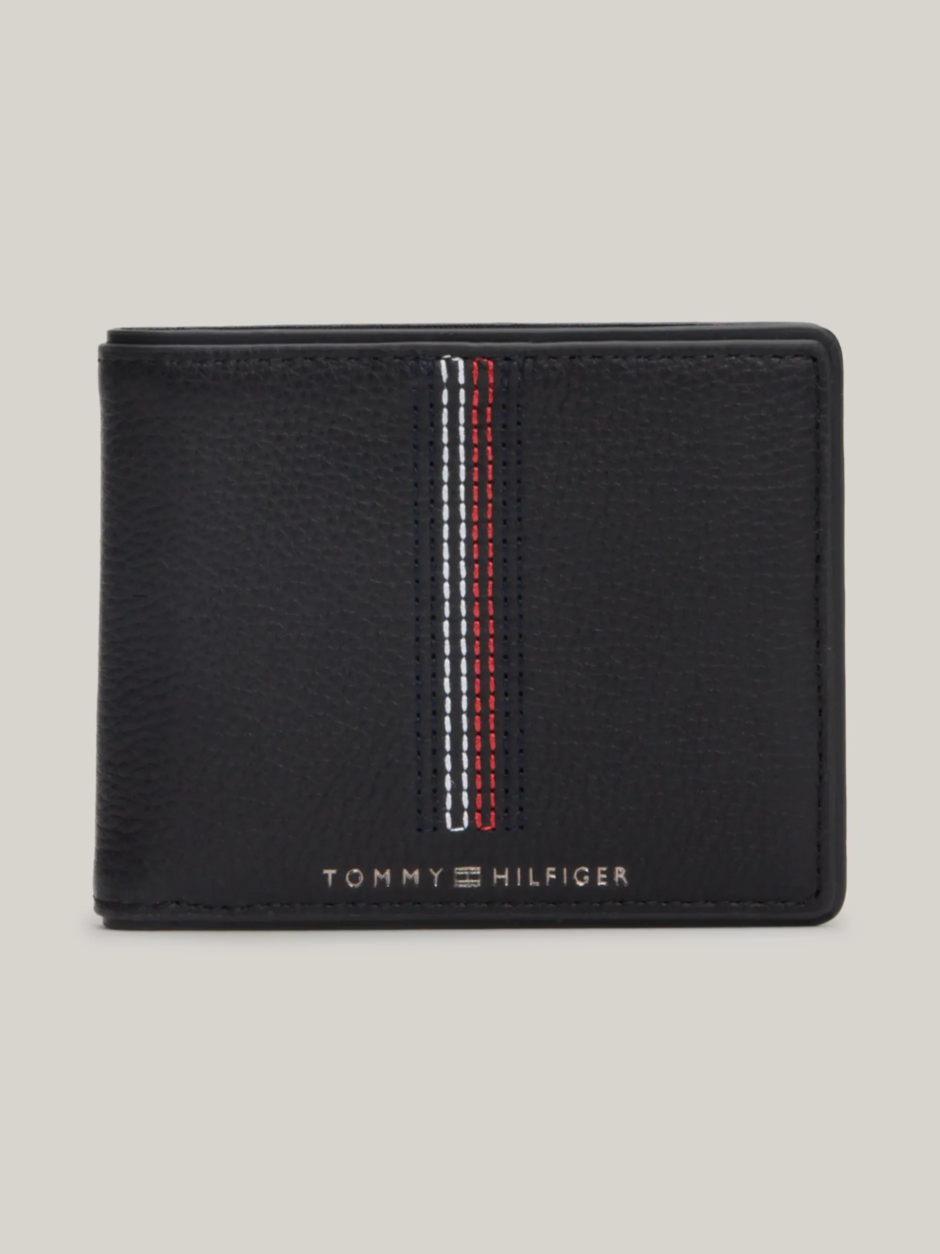 Portfele & Breloczki Do Kluczy*Tommy Hilfiger Małe Skórzane Etui Na Karty BLACK