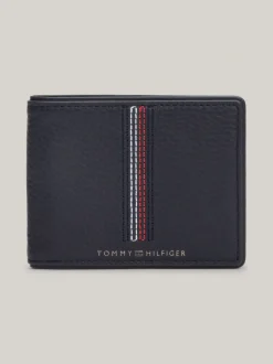 Portfele & Breloczki Do Kluczy*Tommy Hilfiger Małe Skórzane Etui Na Karty SPACE BLUE