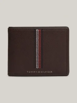 Portfele & Breloczki Do Kluczy*Tommy Hilfiger Małe Skórzane Etui Na Karty COFFEE BEAN