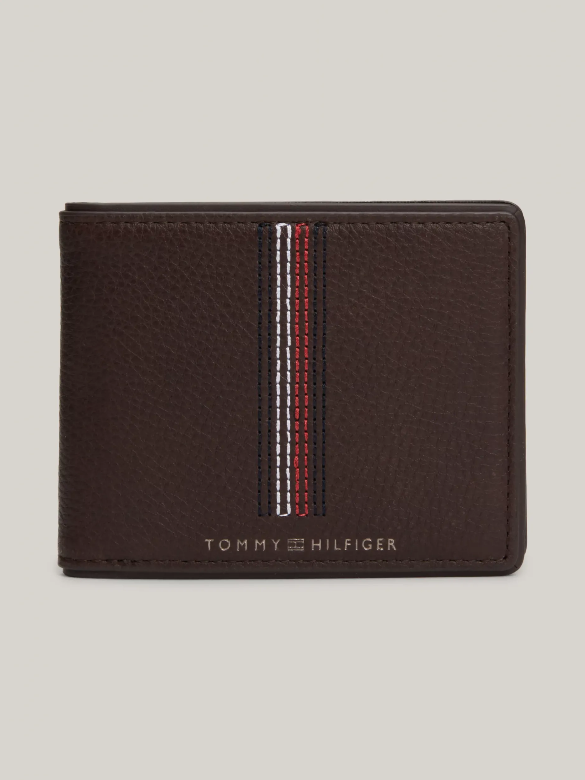 Portfele & Breloczki Do Kluczy*Tommy Hilfiger Małe Skórzane Etui Na Karty COFFEE BEAN