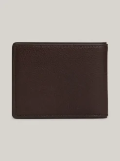 Portfele & Breloczki Do Kluczy*Tommy Hilfiger Małe Skórzane Etui Na Karty COFFEE BEAN