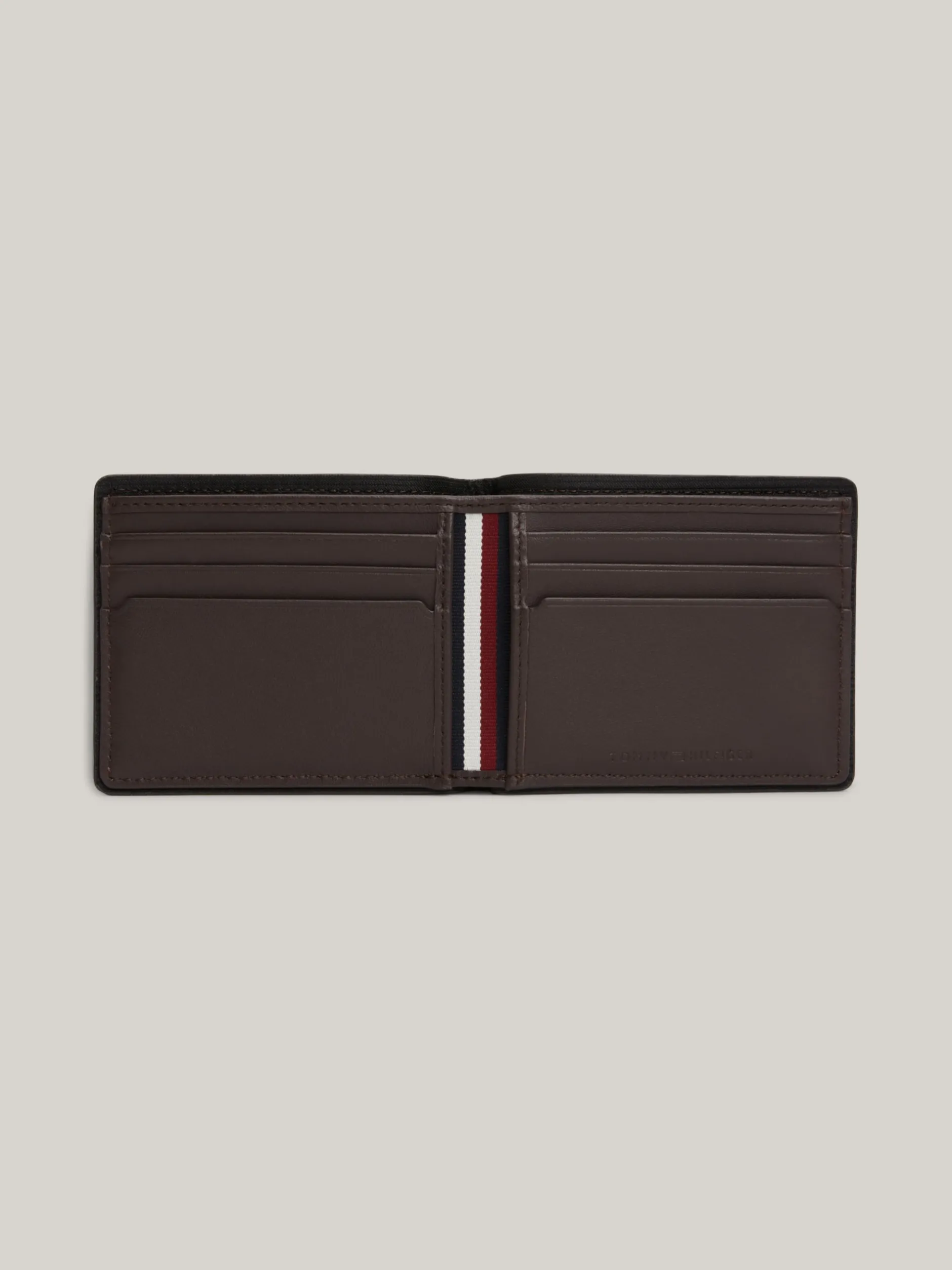 Portfele & Breloczki Do Kluczy*Tommy Hilfiger Małe Skórzane Etui Na Karty COFFEE BEAN