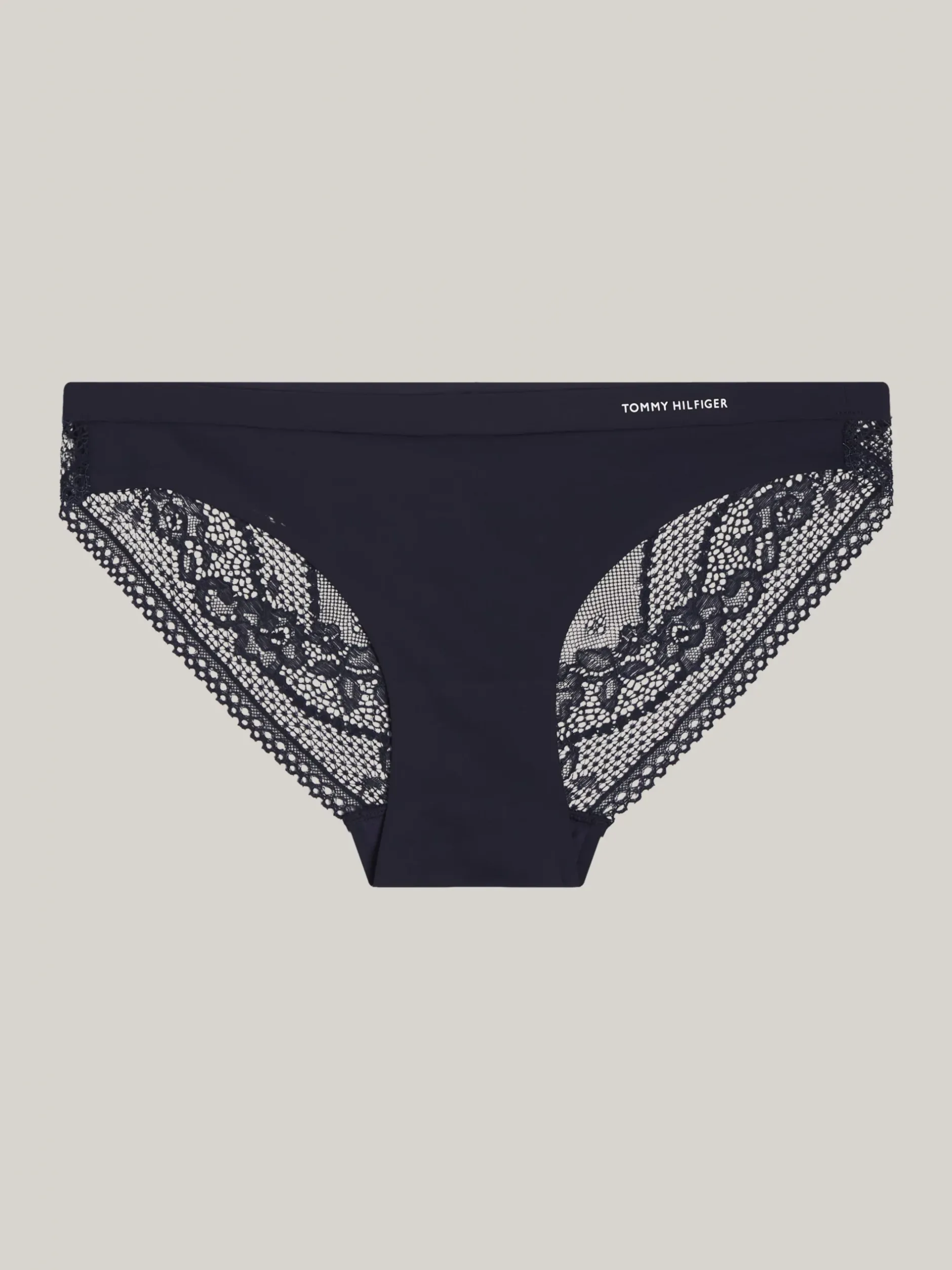 Figi|Bielizna*Tommy Hilfiger Majtki Z Koronką I Logo DESERT SKY