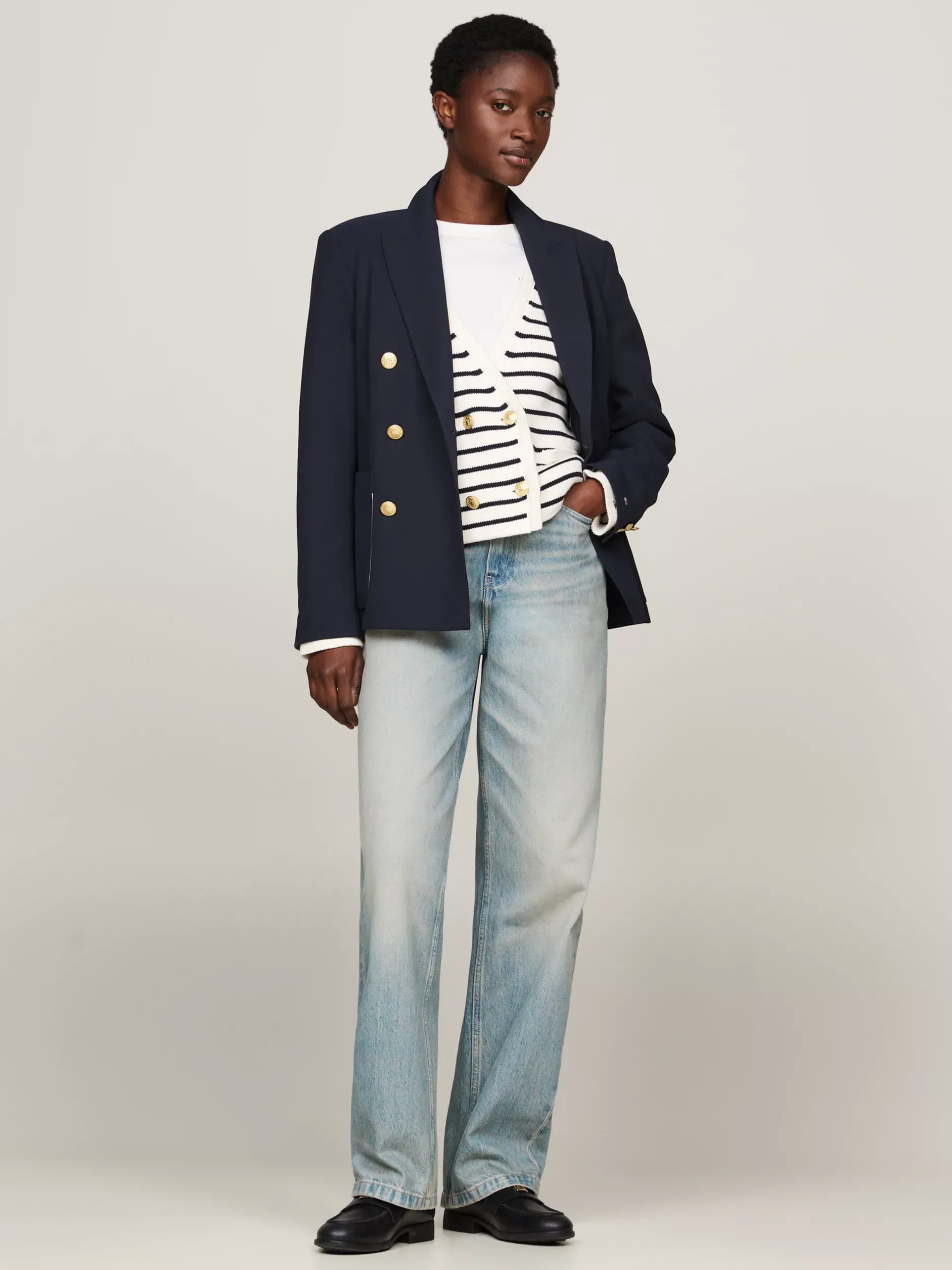 Marynarki*Tommy Hilfiger Marynarka Dwurzędowa Z Diagonalu DESERT SKY