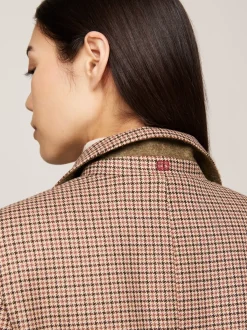 Marynarki*Tommy Hilfiger Marynarka Jednorzędowa W Kratę BROWN HOUNDSTOOTH