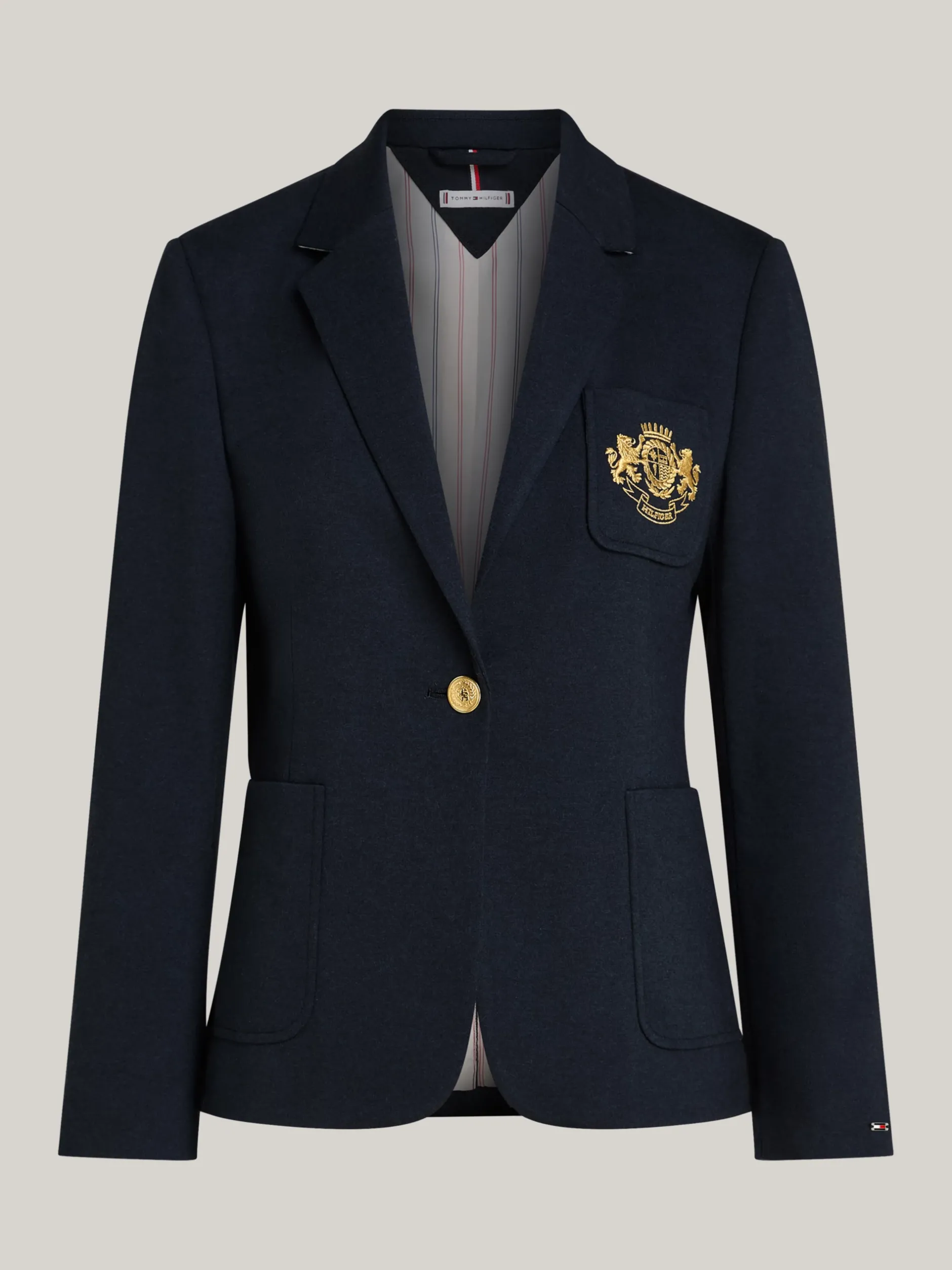 Marynarki*Tommy Hilfiger Marynarka O Wąskim Kroju Z Haftem Na Kieszeni DESERT SKY