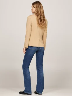 Marynarki*Tommy Hilfiger Marynarka O Wąskim Kroju Z Haftem Na Kieszeni CLASSIC KHAKI