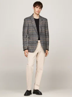 Garnitury I Kostiumy|Marynarki*Tommy Hilfiger Marynarka W Kratę Z Mieszanki Wełny GREY