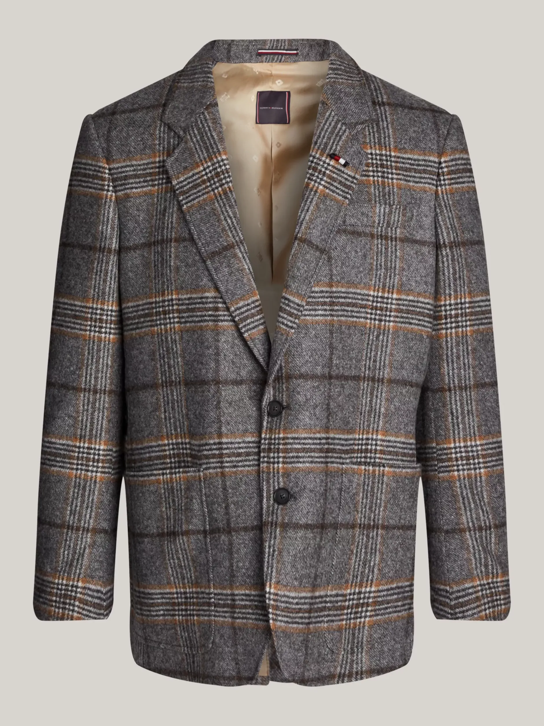 Garnitury I Kostiumy|Marynarki*Tommy Hilfiger Marynarka W Kratę Z Mieszanki Wełny GREY