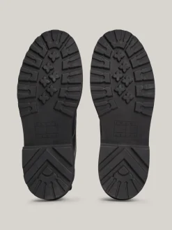 Buty Sznurowane|Buty*Tommy Hilfiger Matowe Skórzane Botki Z Protektorem BLACK