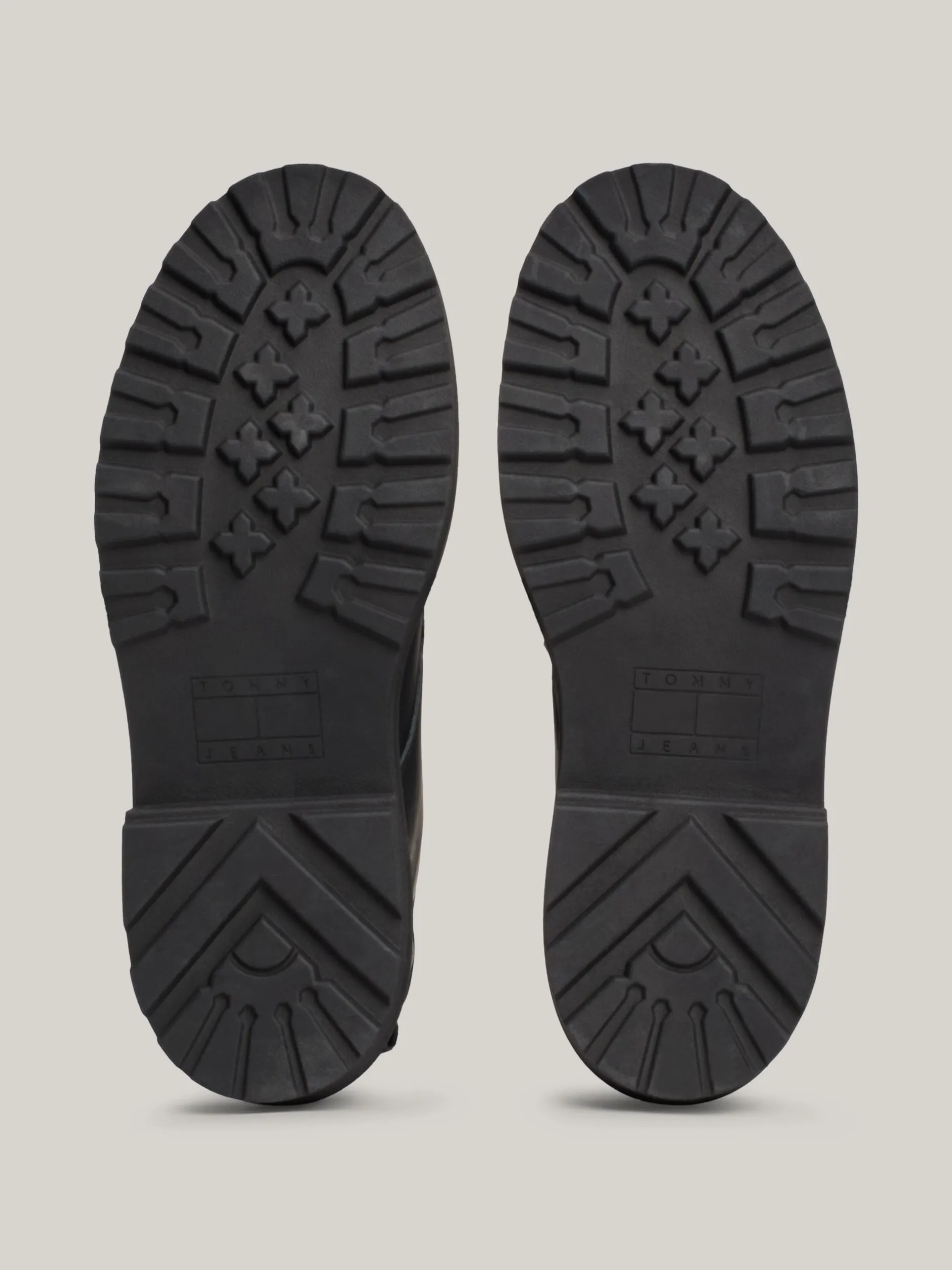 Buty Sznurowane|Buty*Tommy Hilfiger Matowe Skórzane Botki Z Protektorem BLACK