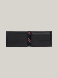Portfele & Breloczki Do Kluczy*Tommy Hilfiger Mały Elegancki Portfel Skórzany BLACK